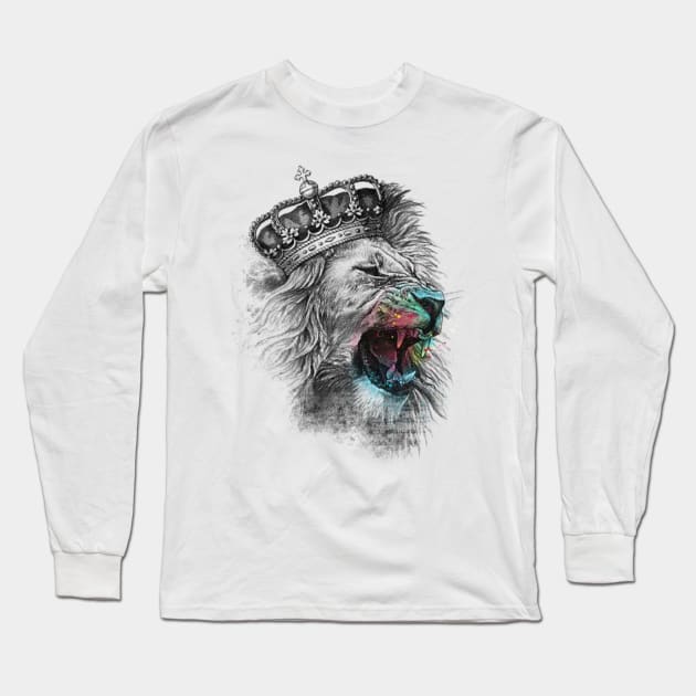 Royal Majesty - Lion King Long Sleeve T-Shirt by Pieartscreation